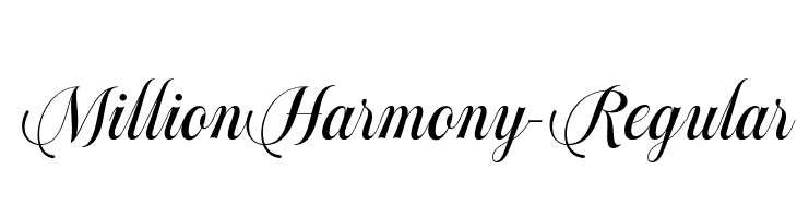MillionHarmony-Regular  Frei Schriftart Herunterladen