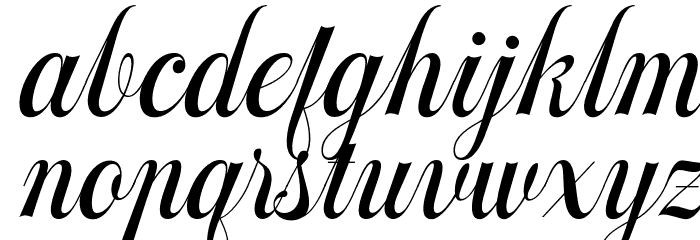 MillionHarmony-Regular Font LOWERCASE