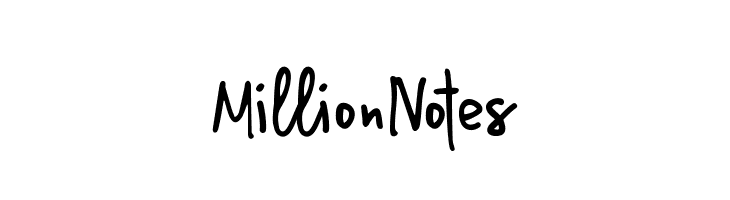 MillionNotes  font caratteri gratis