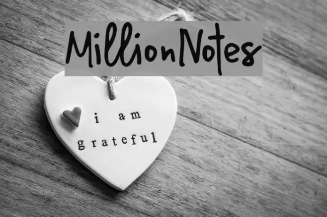MillionNotes Font examples