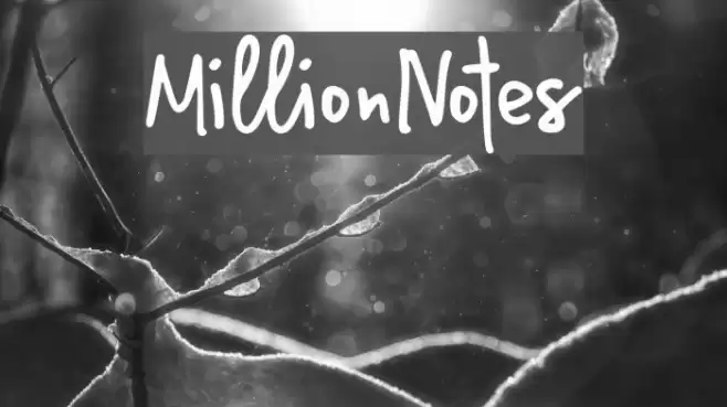 MillionNotes Font examples