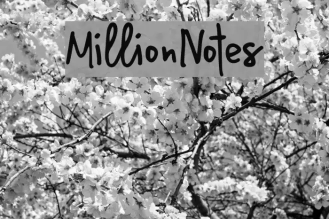 MillionNotes Font examples