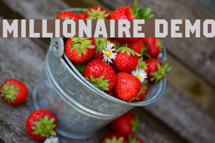 Millionaire DEMO Font examples