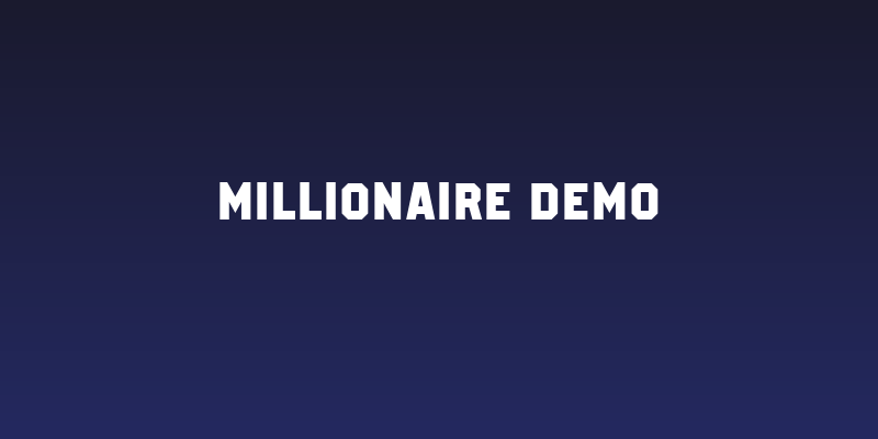 Millionaire DEMO Social Header