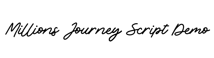 Millions Journey Script Demo  免费字体下载