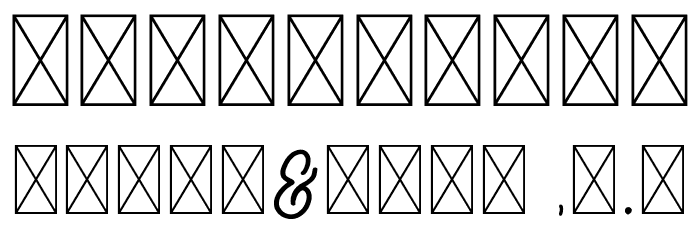Milloris Diary Font OTHER CHARS