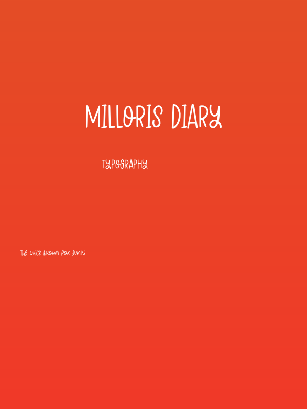 Milloris Diary Poster