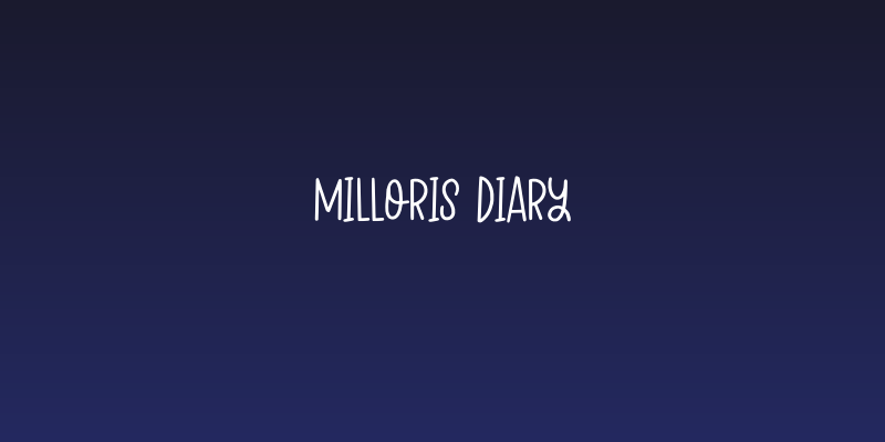 Milloris Diary Social Header