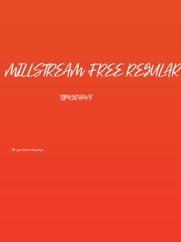 Millstream Free Regular Poster