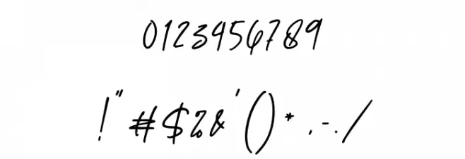 Millton Free Font OTHER CHARS