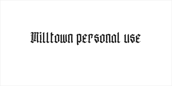 Milltown personal use Logo