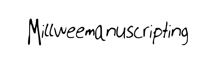 Millweemanuscripting フォント