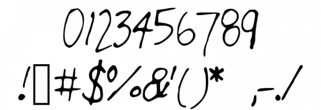 Millweemanuscripting フォント その他の文字