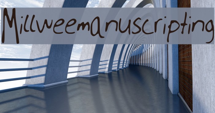 Millweemanuscripting Font examples