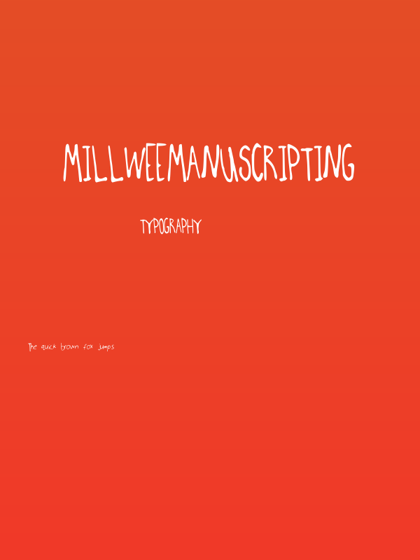 Millweemanuscripting Poster