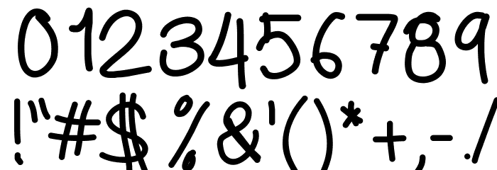 MiloScript Font OTHER CHARS