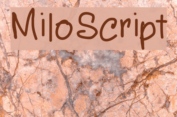 MiloScript Font examples