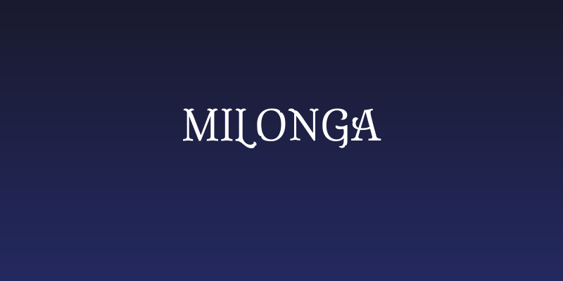 Milonga Social Header