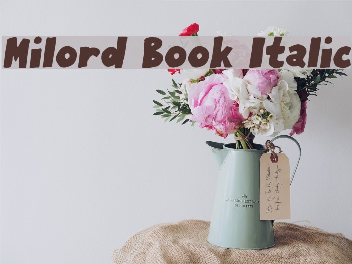 Milord Book Italic Font examples