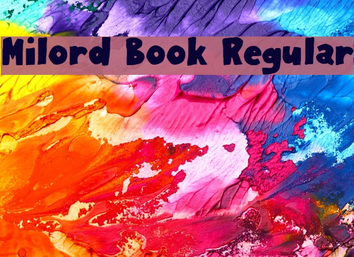 Milord Book Regular Font examples