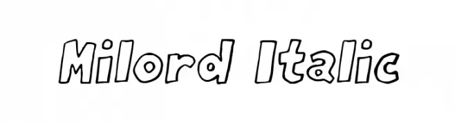 Milord Italic  font caratteri gratis