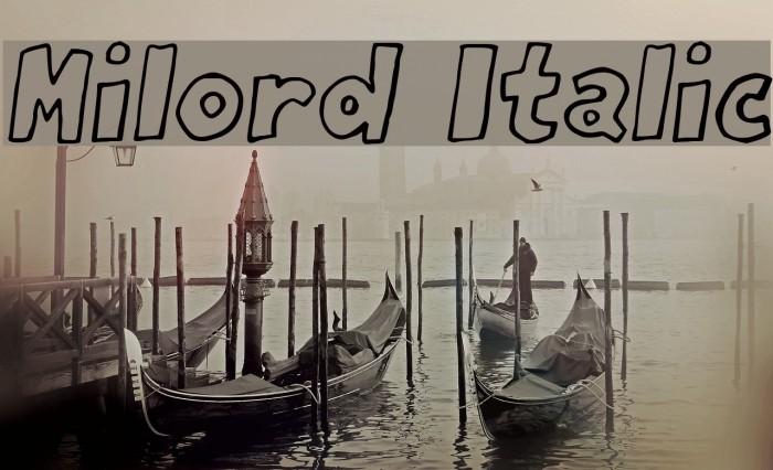 Milord Italic Font examples