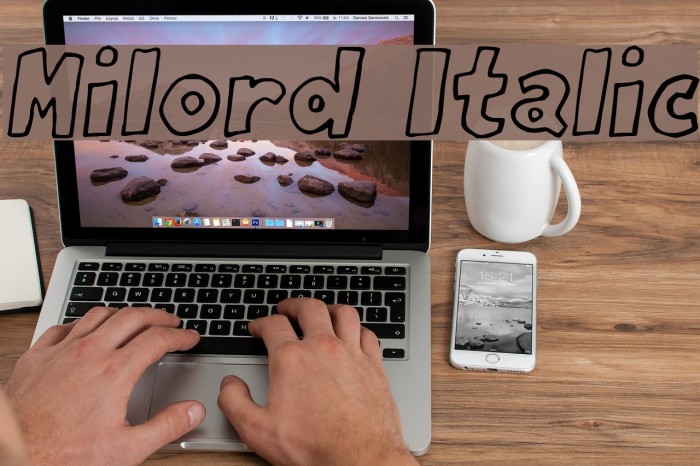 Milord Italic Font examples