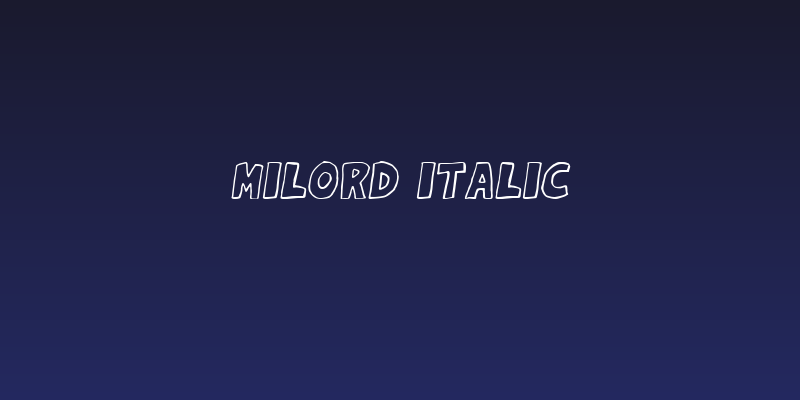 Milord Italic Social Header