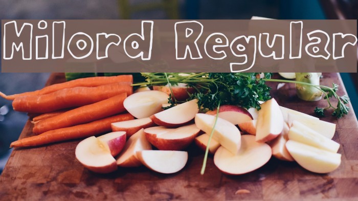 Milord Regular フォント examples