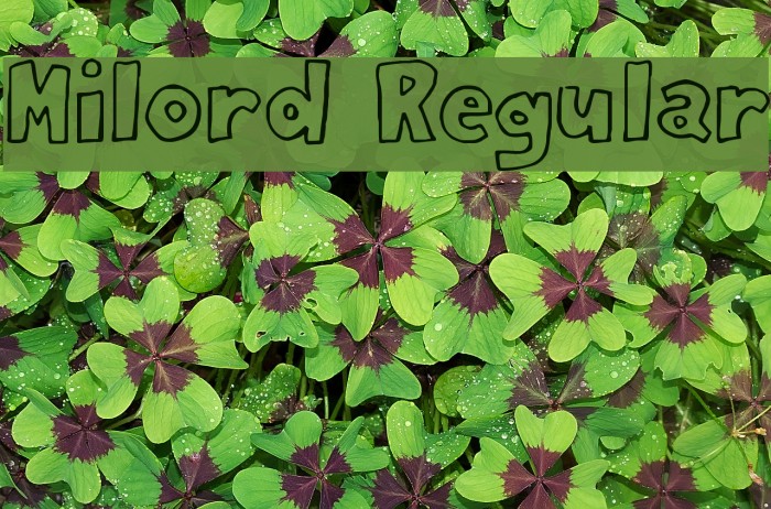 Milord Regular フォント examples