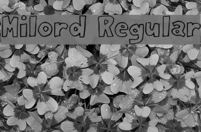 Milord Regular フォント examples