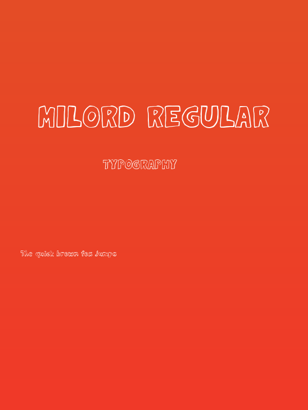 Milord Regular Poster
