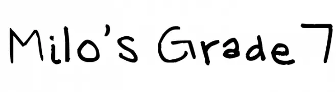Milo's Grade 7  les polices de caractères gratuit tlcharger