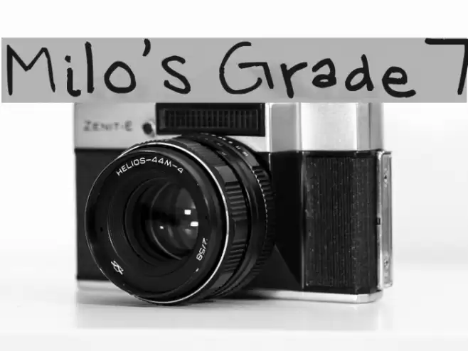 Milo's Grade 7 Font examples