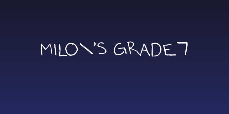 Milo's Grade 7 Social Header