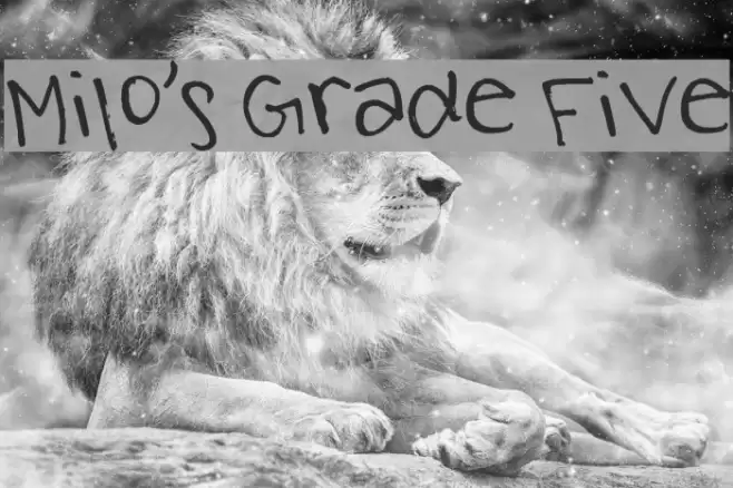 Milo's Grade Five Font examples