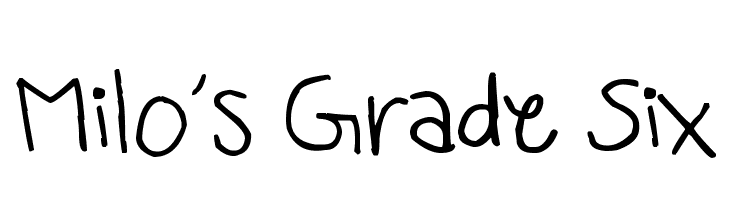 Milo's Grade Six  baixar fontes gratis