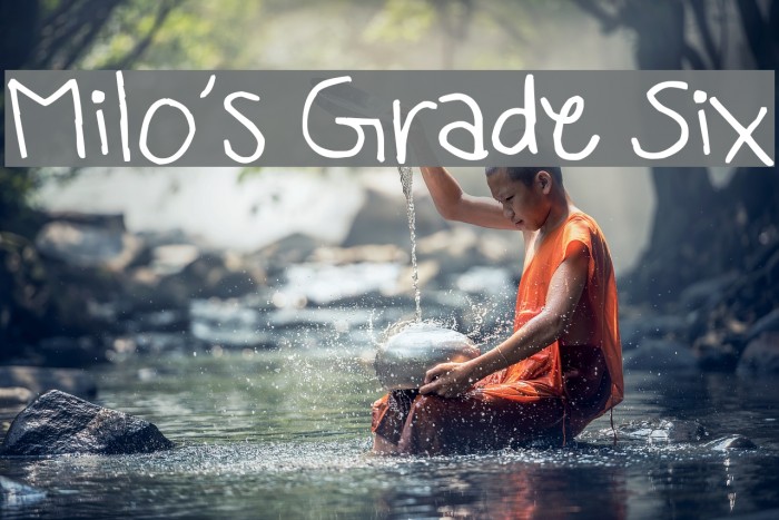 Milo's Grade Six Шрифта examples