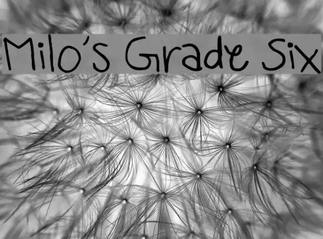 Milo's Grade Six Font examples