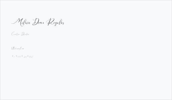Milova Demo Regular Business Card