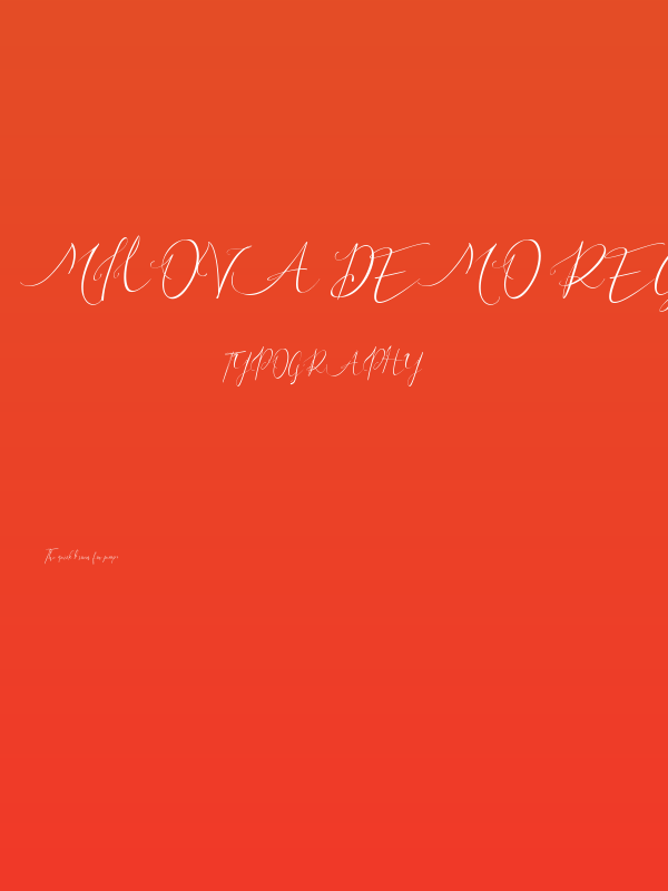 Milova Demo Regular Poster