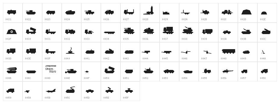 Milpics-Generic Character Map