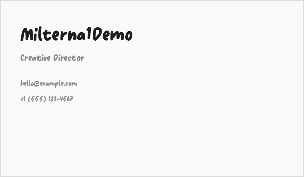 Milterna1Demo Business Card