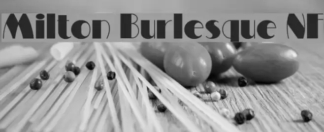 Milton Burlesque NF Font examples
