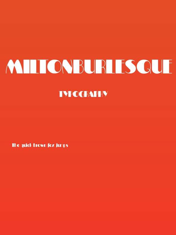 MiltonBurlesque Poster