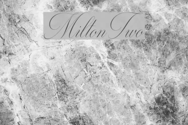 MiltonTwo Font examples