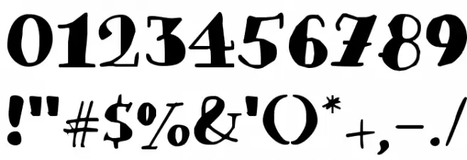 Miltonian Tattoo Font OTHER CHARS