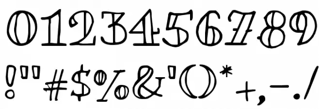 Miltonian Font OTHER CHARS