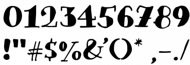 MiltonianTattoo Font OTHER CHARS