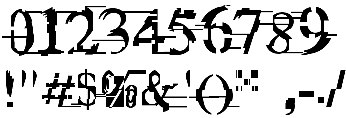 Miltown II フォント その他の文字